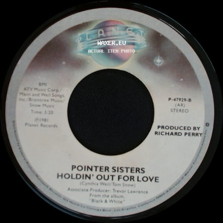 Pointer Sisters - Holdin' Out For Love / Slow Hand side A