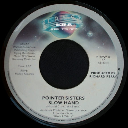 Pointer Sisters - Holdin' Out For Love / Slow Hand side B