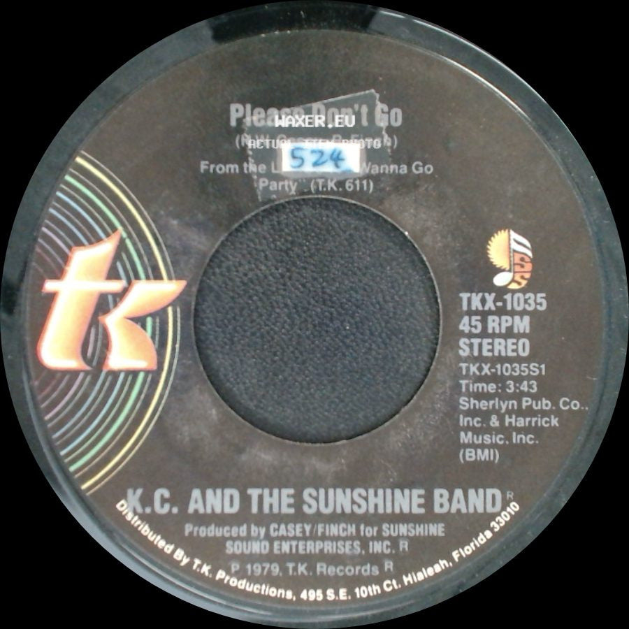K.C. And The Sunshine Band - I Betcha Didn't Know That / Please Don't Go side B