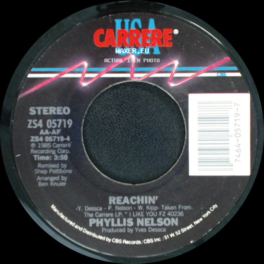 Phyllis Nelson - Reachin' / I Like You (Special Mix) side A