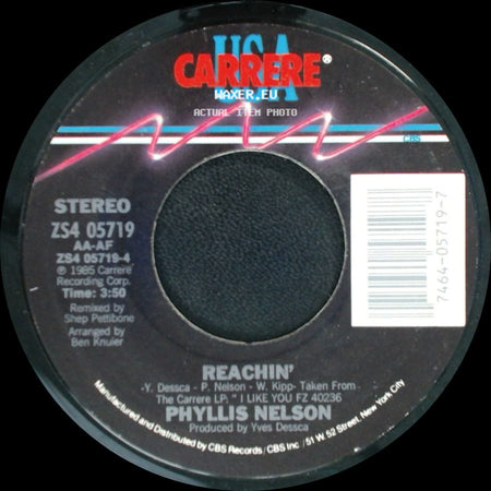 Phyllis Nelson - Reachin' / I Like You (Special Mix) side A