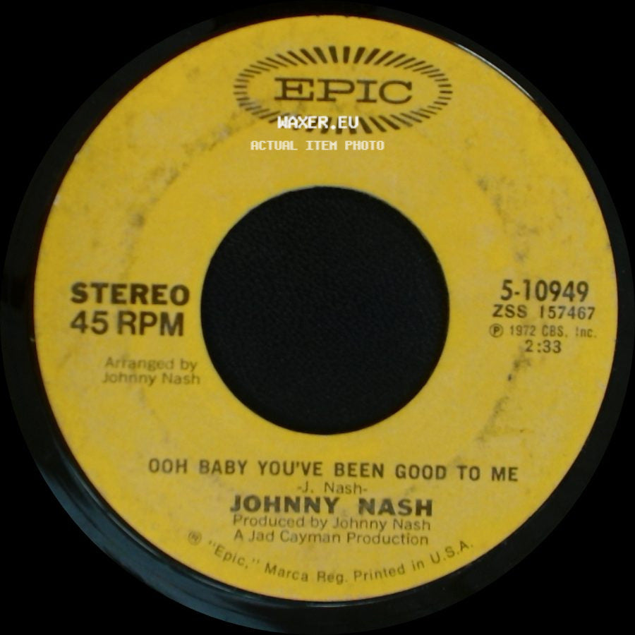 Johnny Nash - Stir It Up / Ooh Baby You've Been Good To Me side B