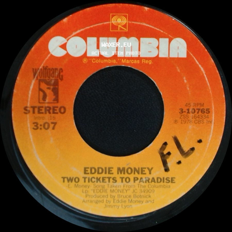 Eddie Money - Don't Worry / Two Tickets To Paradise side B