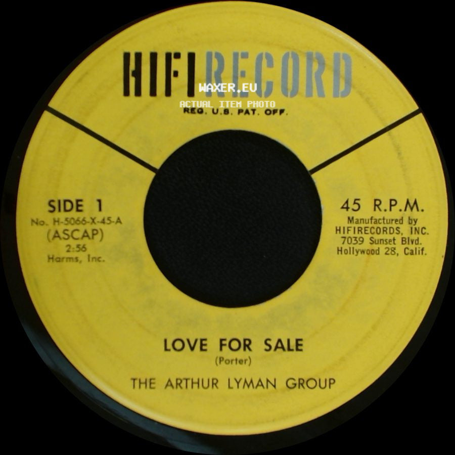 The Arthur Lyman Group - Love For Sale / Love side A