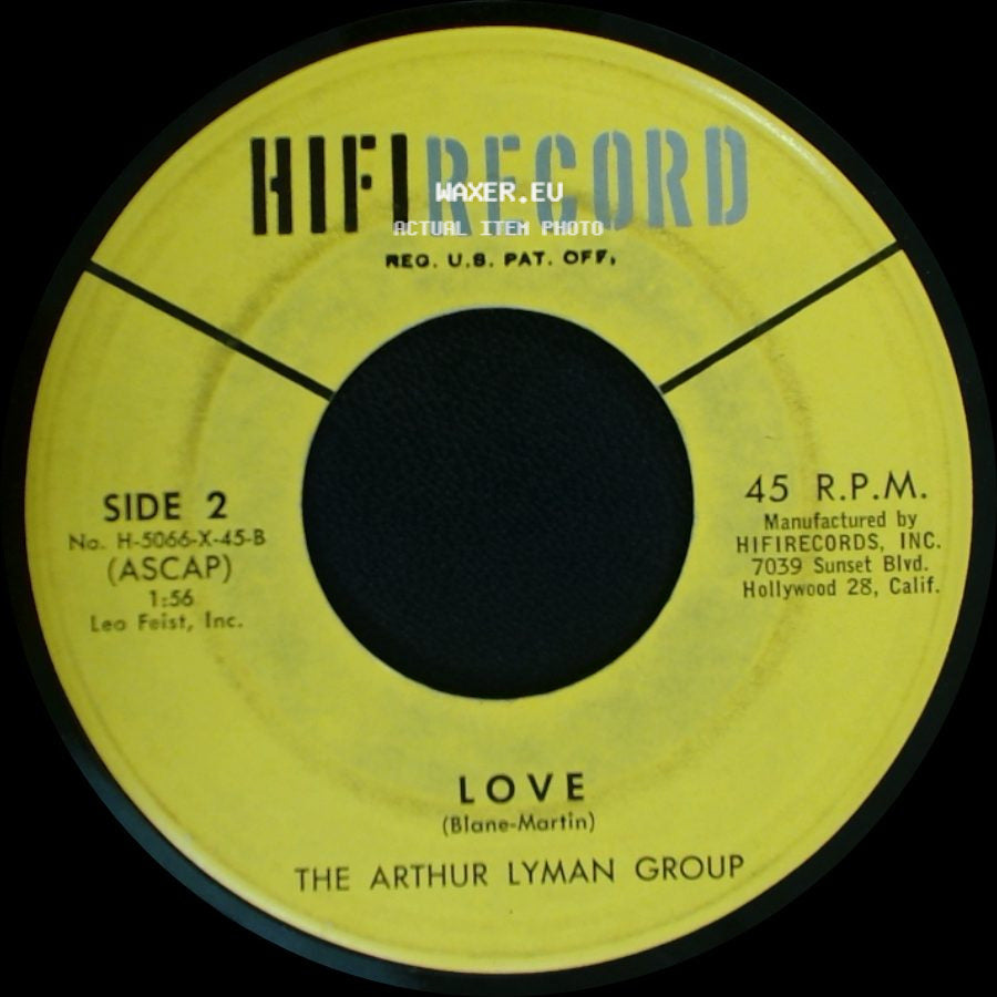 The Arthur Lyman Group - Love For Sale / Love side B