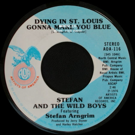 Stefan And The Wild Boys / Stefan And The Wild Boys Featuring Stefan Arngrim - The Wild Boys / Dying In St. Louis Gonna Make You Blue side B