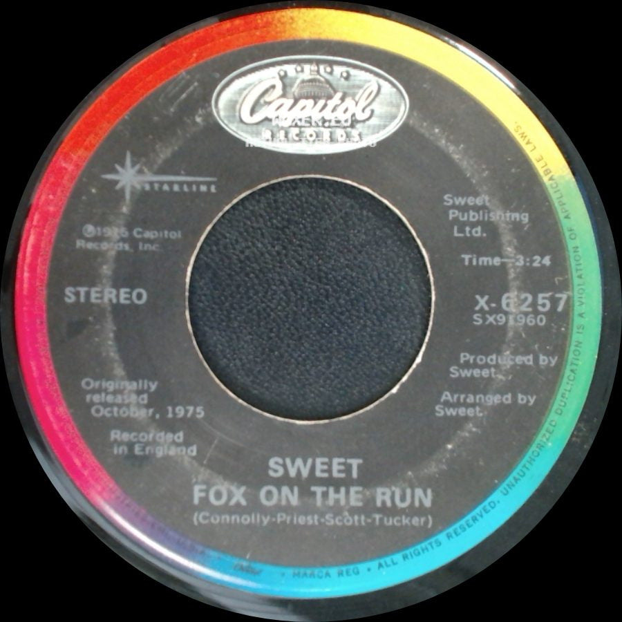Sweet - Ballroom Blitz / Fox On The Run side B