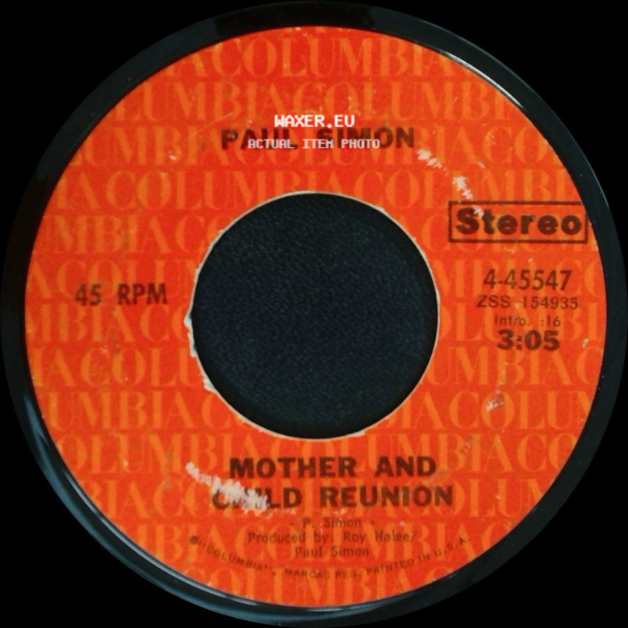 Paul Simon - Paranoia Blues / Mother And Child Reunion side B