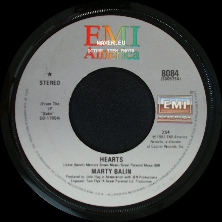 Marty Balin - Hearts / Freeway side A