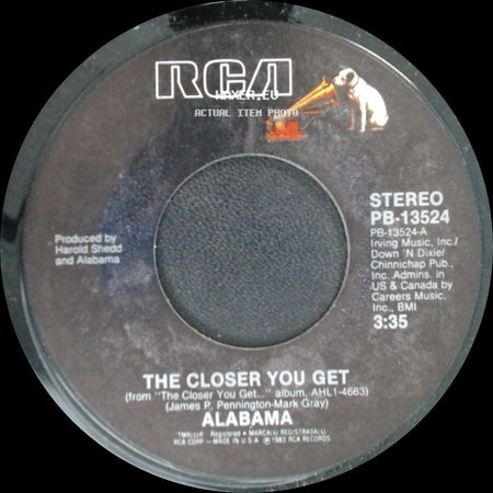 Alabama - The Closer You Get / You Turn Me On side A
