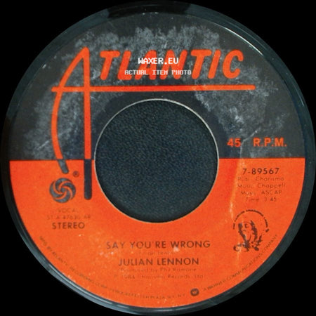 Julian Lennon - Big Mama / Say You're Wrong side B