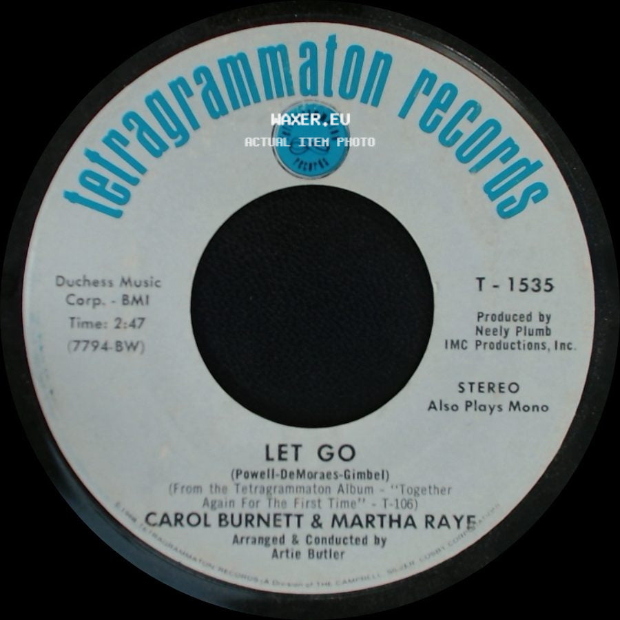 Carol Burnett & Martha Raye - Watch What Happens / Let Go side B