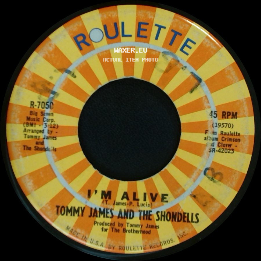 Tommy James And The Shondells - Crystal Blue Persuasion / I'm Alive side B