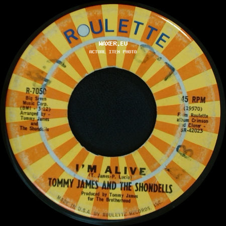Tommy James And The Shondells - Crystal Blue Persuasion / I'm Alive side B