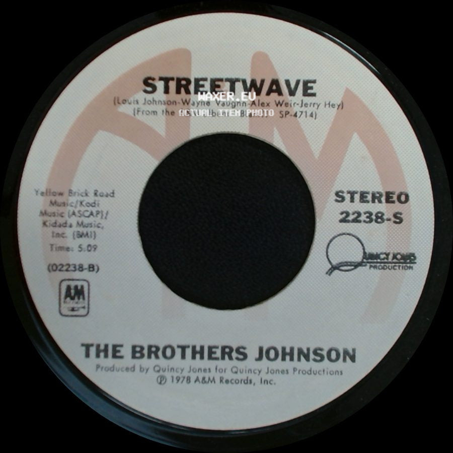 The Brothers Johnson - Streetwave / Light Up The Night side A
