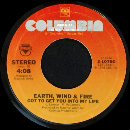 Earth, Wind & Fire - I'll Write A Song For You / Got To Get You Into My Life side B
