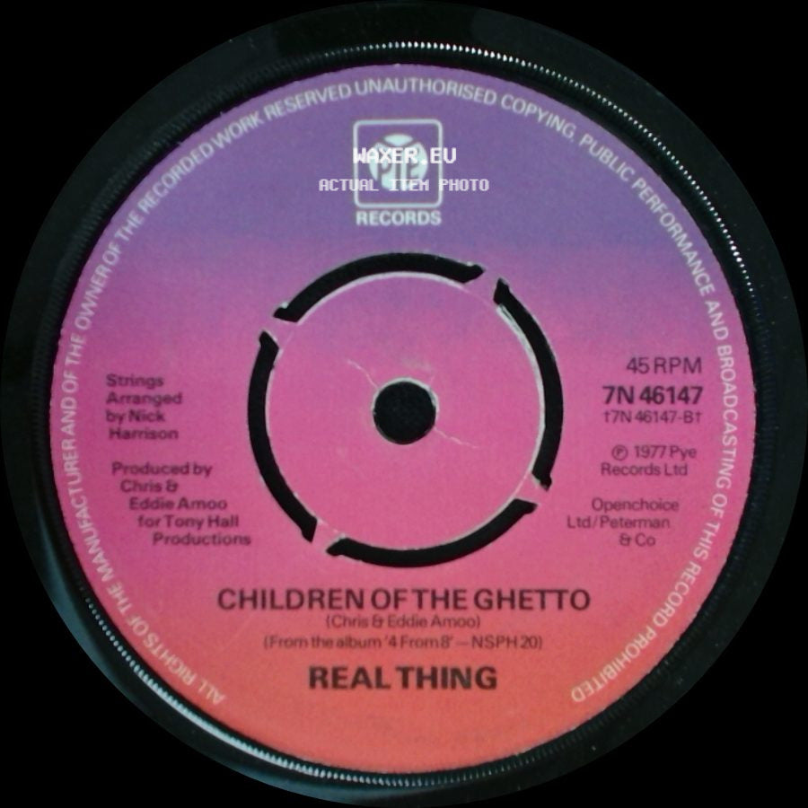 Real Thing - Children Of The Ghetto / Can You Feel The Force? side A