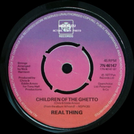Real Thing - Children Of The Ghetto / Can You Feel The Force? side A
