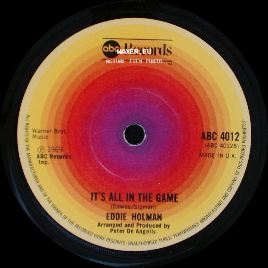 Eddie Holman - It's All In The Game / (Hey There) Lonely Girl side A