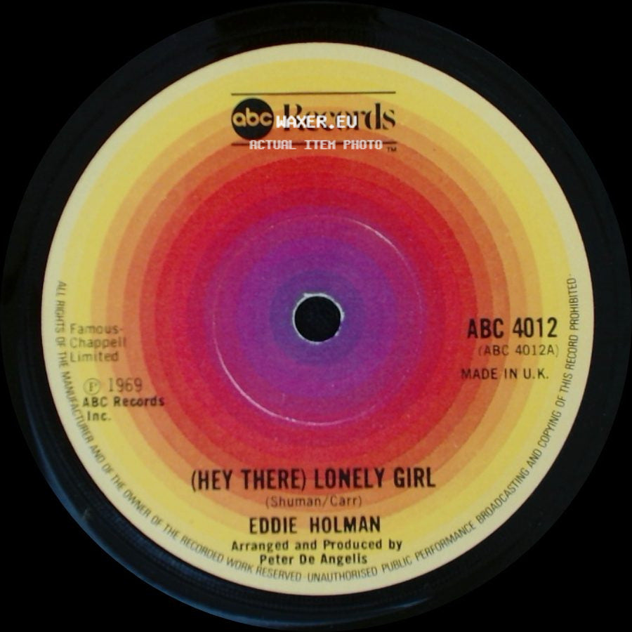 Eddie Holman - It's All In The Game / (Hey There) Lonely Girl side B