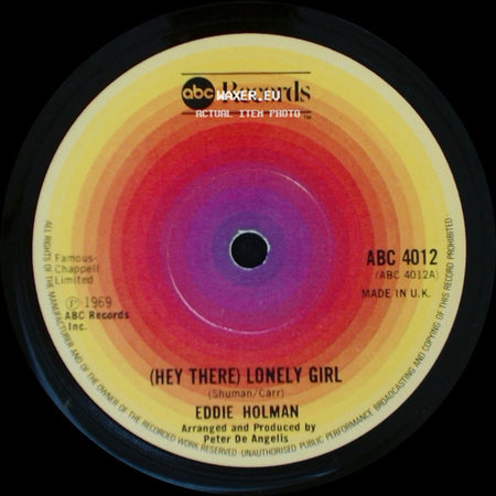 Eddie Holman - It's All In The Game / (Hey There) Lonely Girl side B
