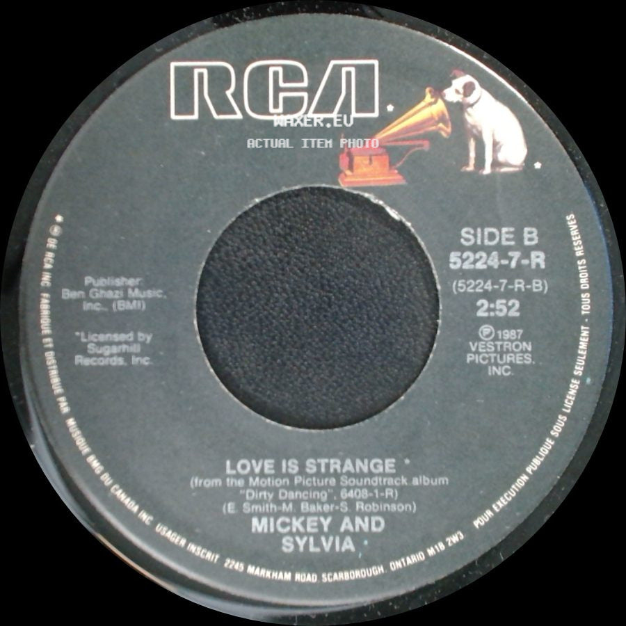 Bill Medley And Jennifer Warnes / Mickey And Sylvia - (I've Had) The Time Of My Life / Love Is Strange side B