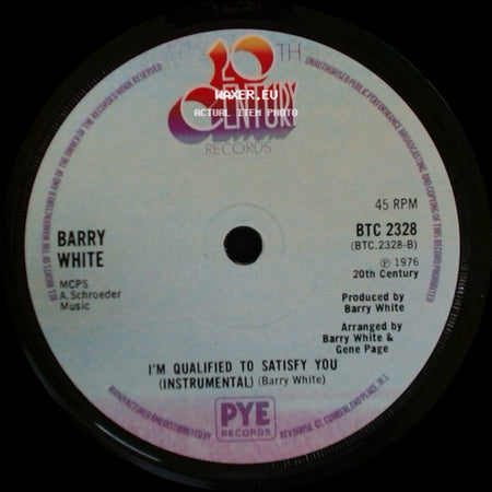 Barry White - I'm Qualified To Satisfy You / I'm Qualified To Satisfy You (Instrumental) side B