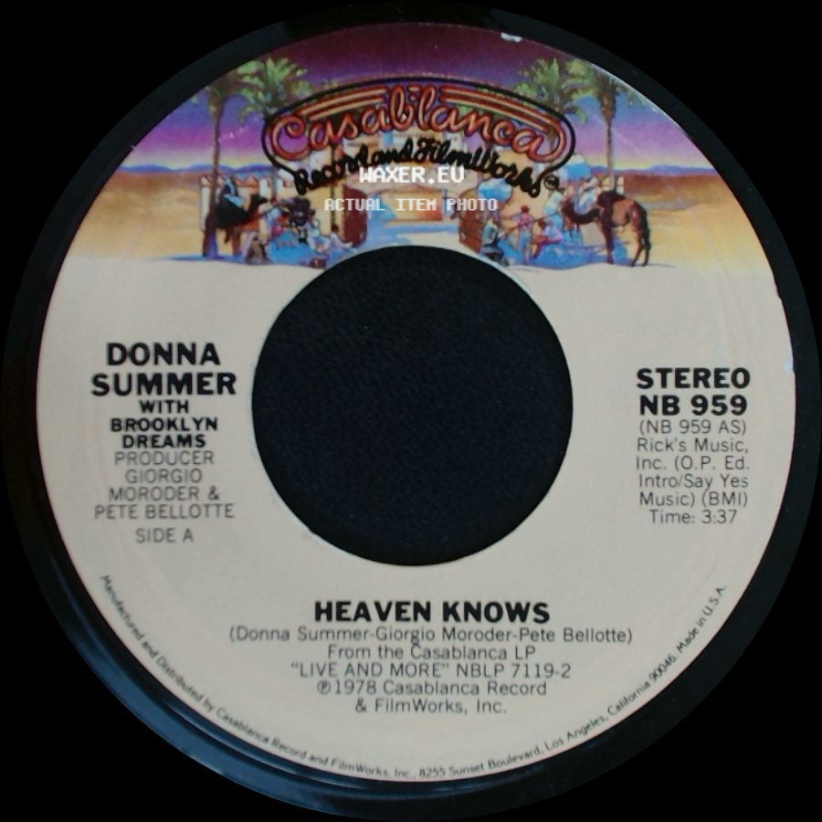 Donna Summer With Brooklyn Dreams / Donna Summer - Heaven Knows / Only One Man side A