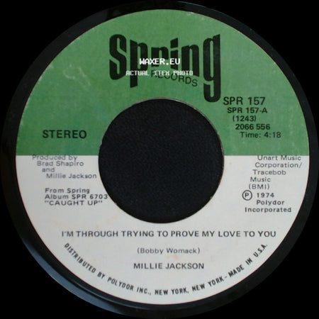 Millie Jackson - I'm Through Trying To Prove My Love To You / All I Want Is A Fighting Chance side A