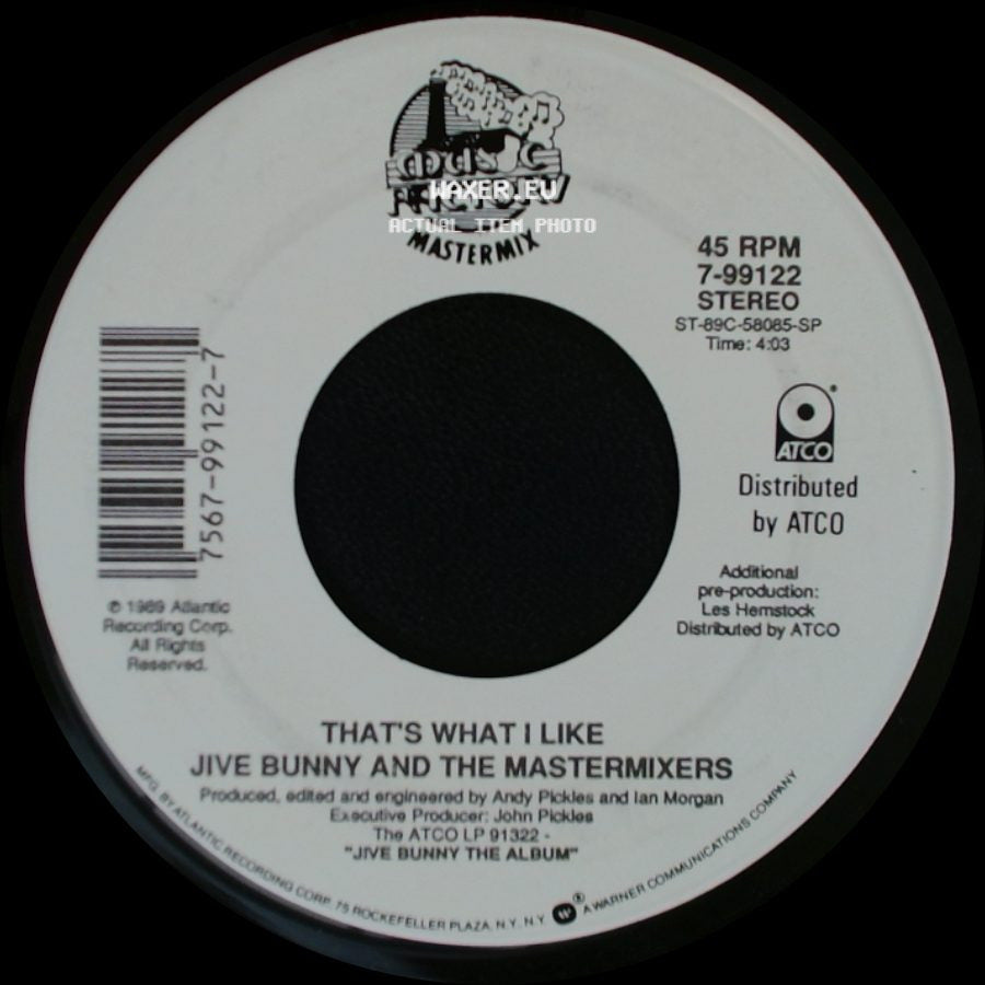 Jive Bunny And The Mastermixers - That's What I Like / Pretty Blue Eyes side A