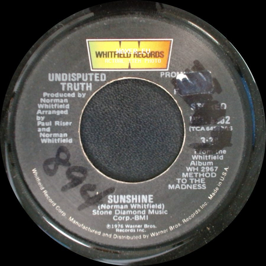 Undisputed Truth - Sunshine / Sunshine side B
