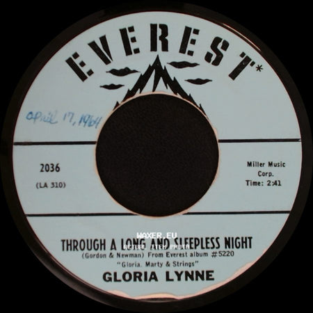 Gloria Lynne - Through A Long And Sleepless Night / I Wish You Love side A