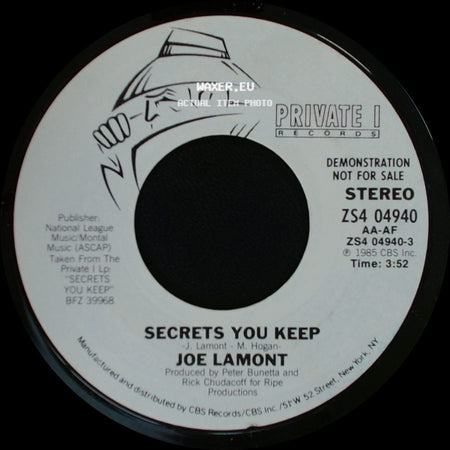 Joe Lamont - Secrets You Keep / Secrets You Keep side A