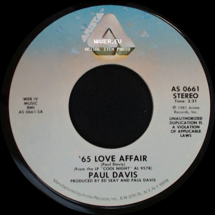 Paul Davis - '65 Love Affair / We're Still Together side A
