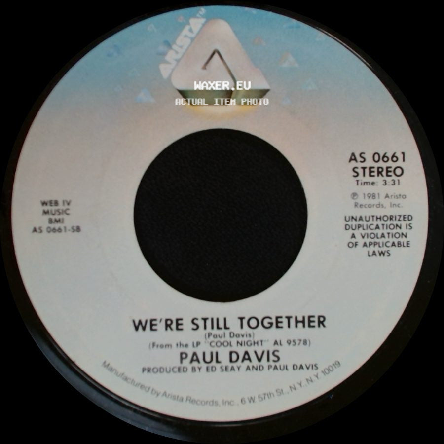 Paul Davis - '65 Love Affair / We're Still Together side B