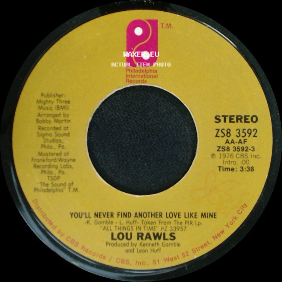Lou Rawls - You'll Never Find Another Love Like Mine / Let's Fall In Love All Over Again side A