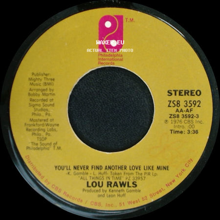 Lou Rawls - You'll Never Find Another Love Like Mine / Let's Fall In Love All Over Again side A
