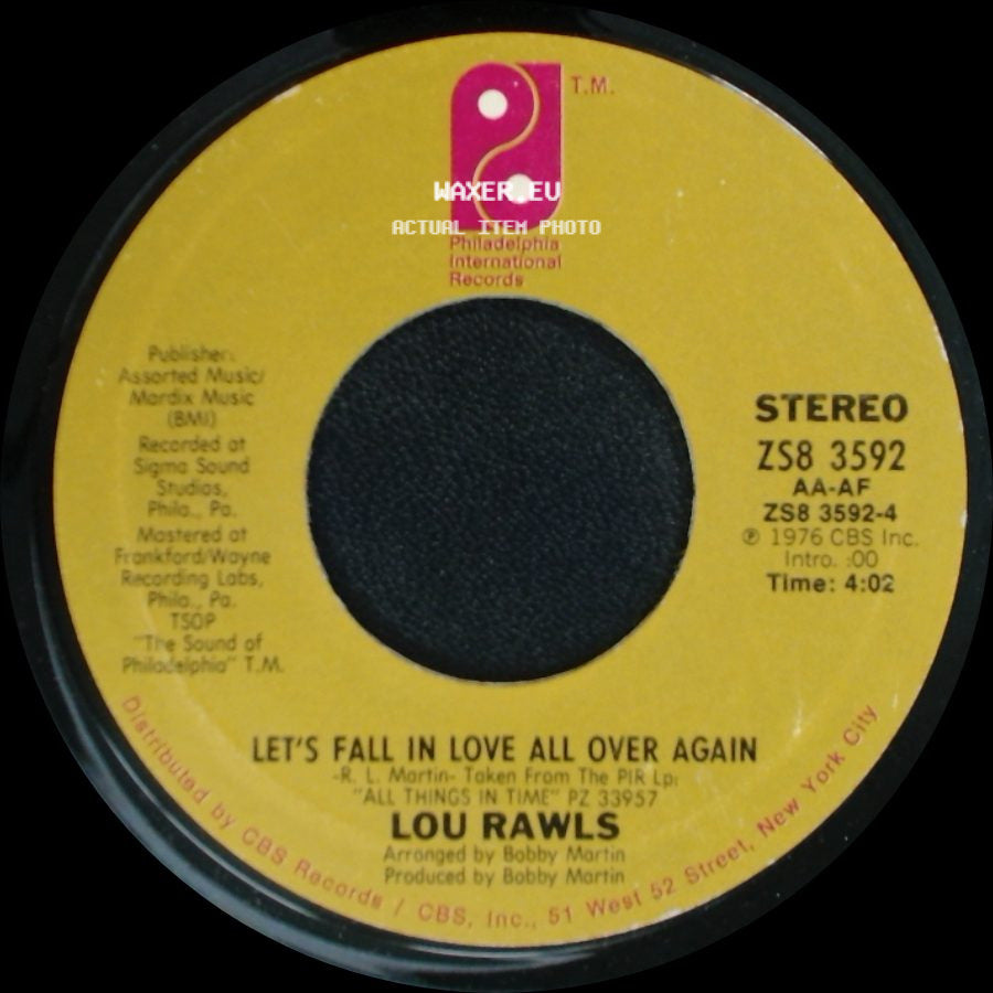 Lou Rawls - You'll Never Find Another Love Like Mine / Let's Fall In Love All Over Again side B