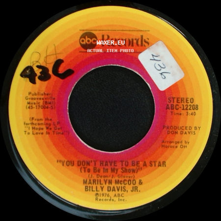 Marilyn Mccoo & Billy Davis, Jr. - You Don't Have To Be A Star (To Be In My Show) / We've Got To Get It On Again side A