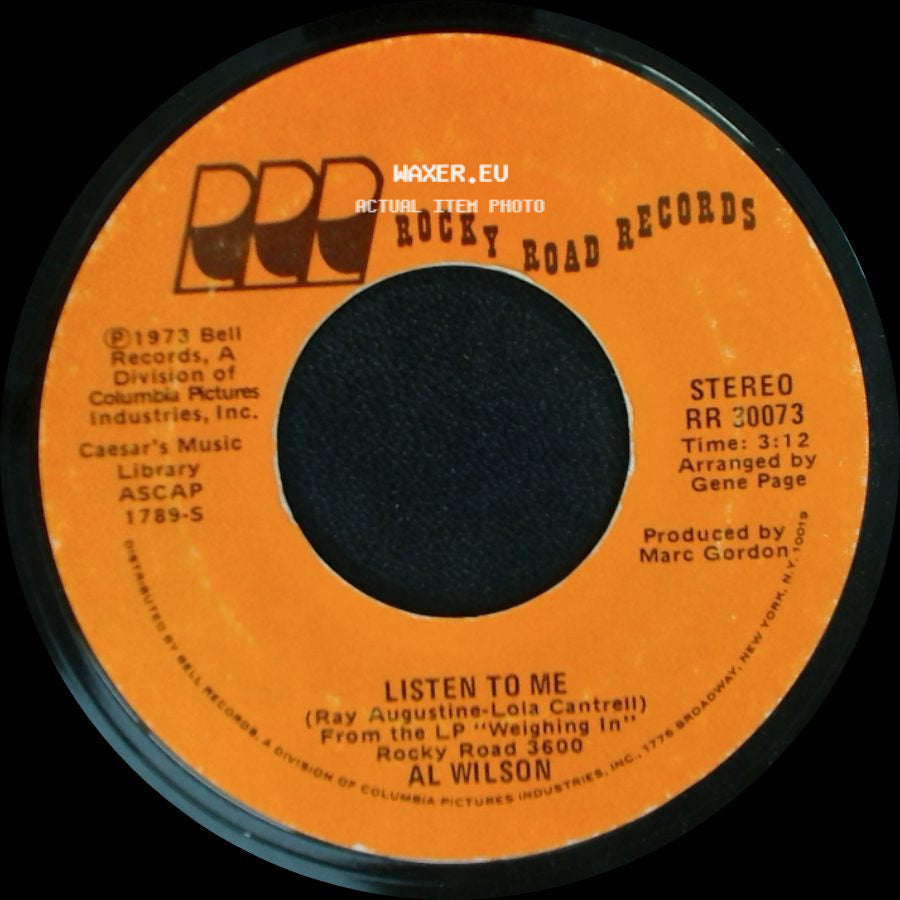 Al Wilson - Show And Tell / Listen To Me side B