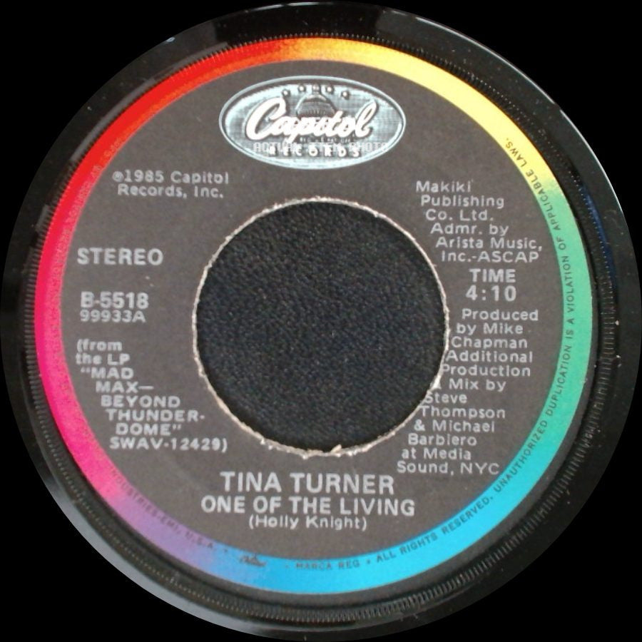 Tina Turner - One Of The Living / One Of The Living (Dub Version) side A