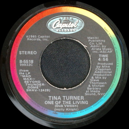 Tina Turner - One Of The Living / One Of The Living (Dub Version) side B