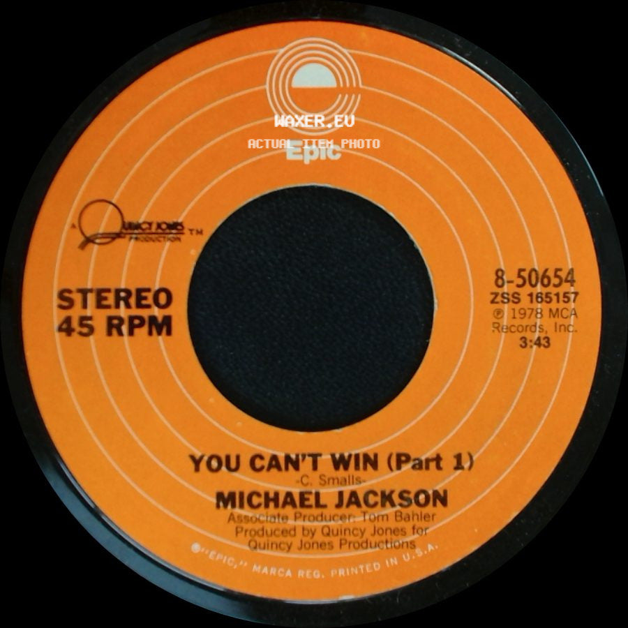 Michael Jackson - You Can't Win (Part 1) / You Can't Win (Part 2) side A