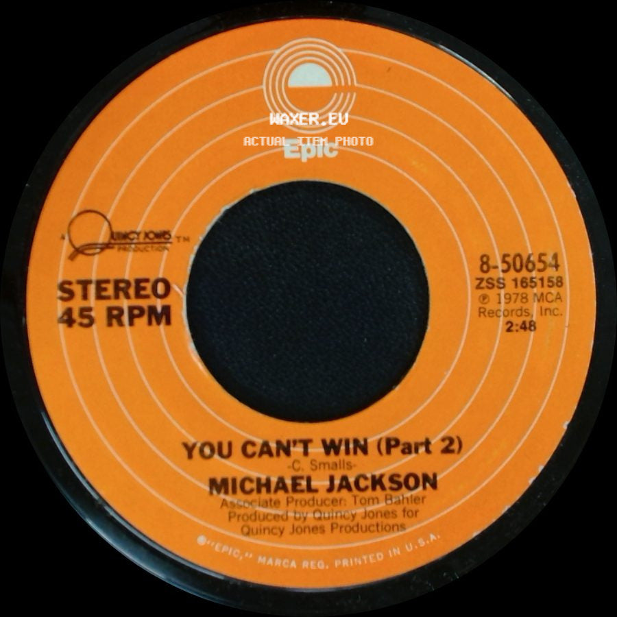 Michael Jackson - You Can't Win (Part 1) / You Can't Win (Part 2) side B