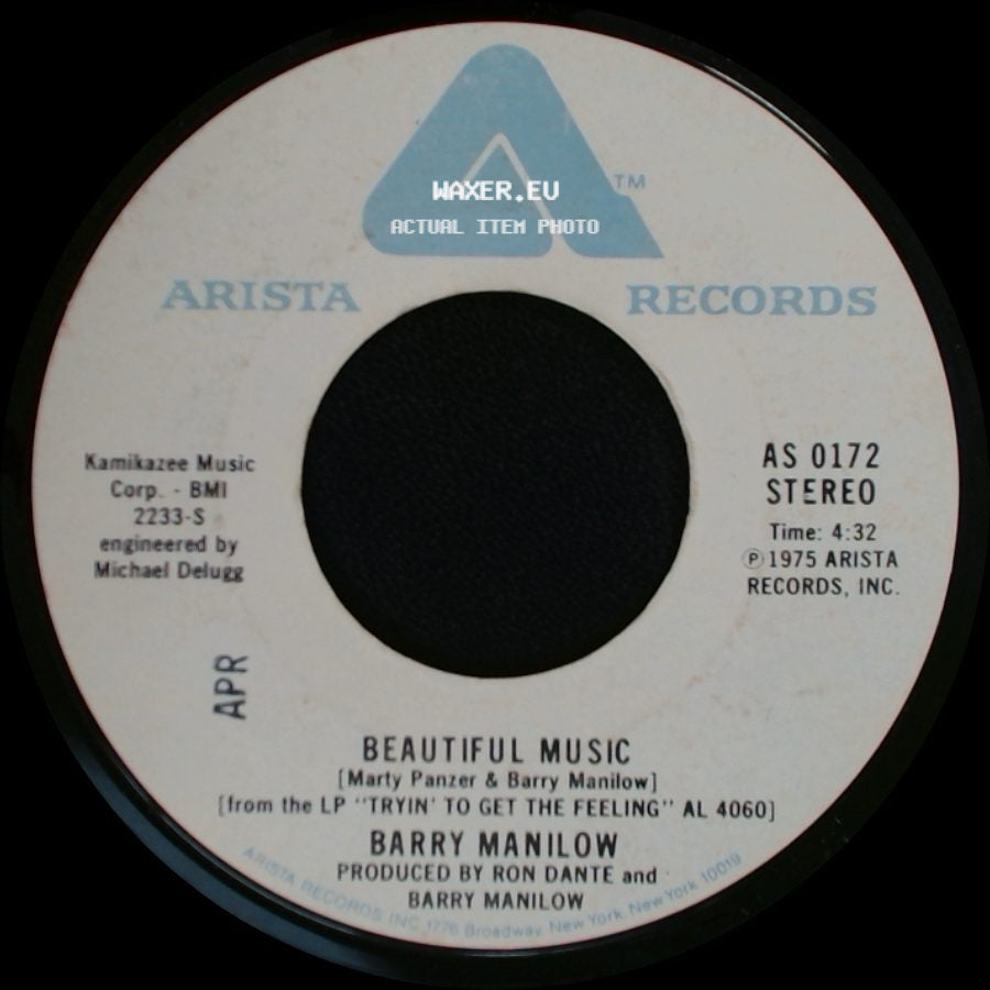Barry Manilow - Beautiful Music / Tryin' To Get The Feeling Again side A
