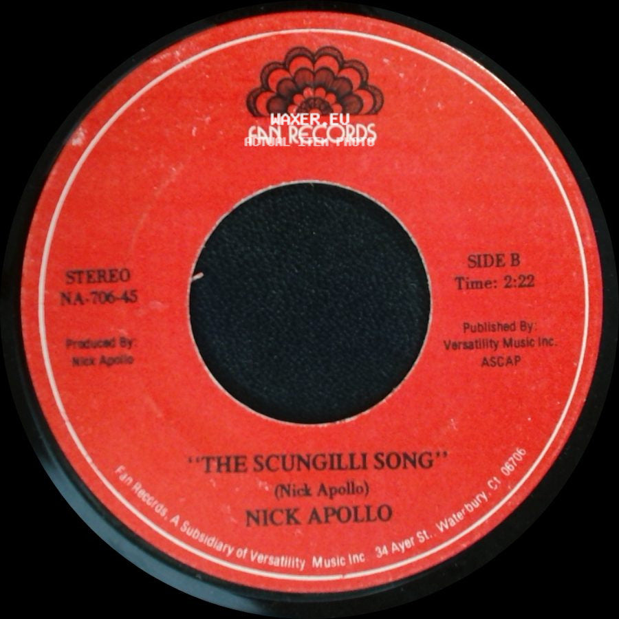 Nick Apollo - Can I Depend On You / The Scungilli Song side B