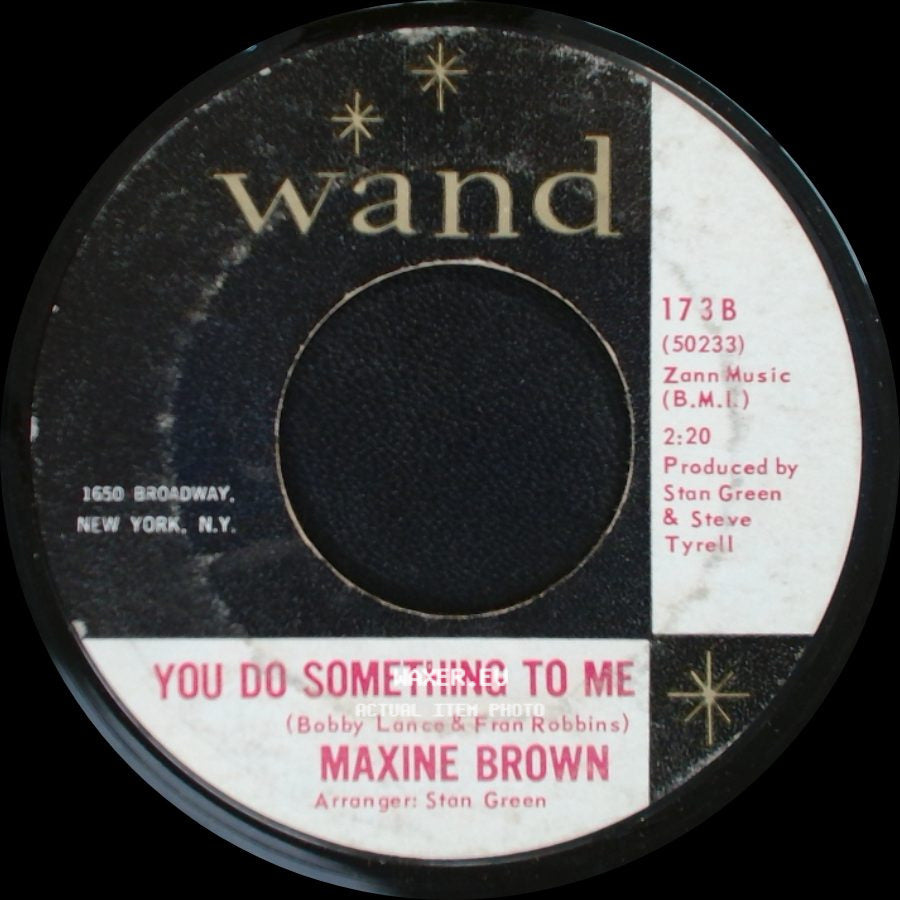 Maxine Brown - It's Gonna Be Alright / You Do Something To Me side B