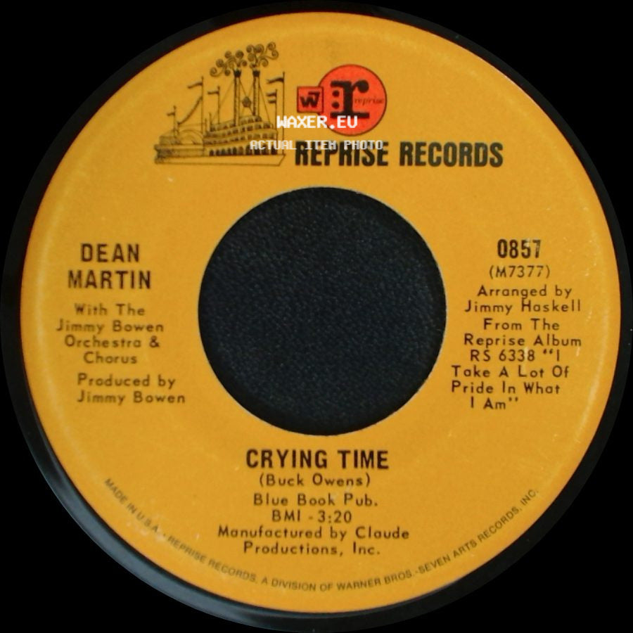 Dean Martin - One Cup Of Happiness (And One Peace Of Mind) / Crying Time side B