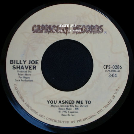 Billy Joe Shaver - Silver Wings Of Time / You Asked Me To side B