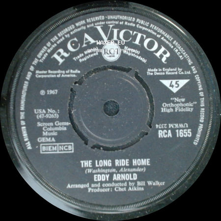 Eddy Arnold - The Long Ride Home / Turn The World Around The Other Way side A